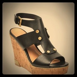 Halla studded platform wedges